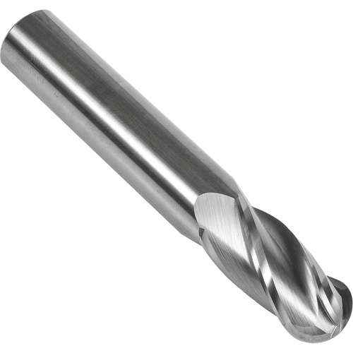 S238 30° Ball Nose End Mill, 1/16" Dia., 1-1/2" L, 4 Flutes, 1/8" Shank, Carbide Les Fournitures Industrielles Méga