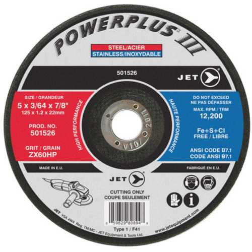 POWERPLUS&reg; Cut-Off Wheel, 4-1/2" x 3/64", 7/8" Arbor, Type 1, 13300 RPM Les Fournitures Industrielles Méga