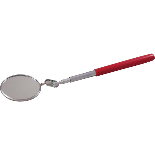 Inspection Mirror, Circular, 2-1/4" L x 2-1/4" W, Telescopic Les Fournitures Industrielles Méga