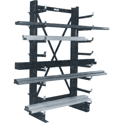 Single-sided Minitree&reg; Cantilever Rack, 36" W x 76-3/16" H Les Fournitures Industrielles Méga