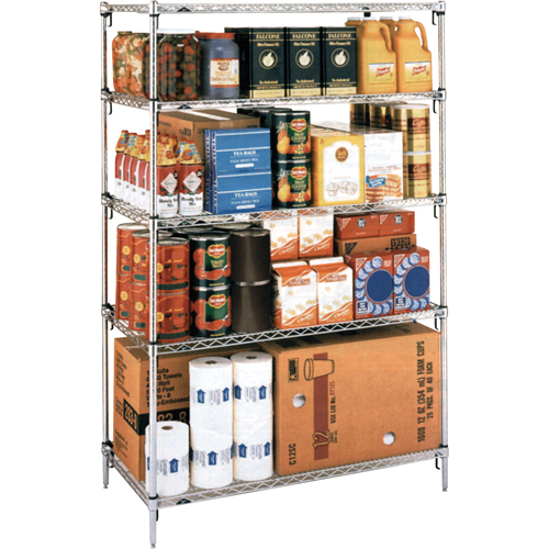 &eacute;tag&egrave;re super ajustable Super Erecta, Ensemble Ajout, Tiers 4, 36" la x 62-9/16" h x 18" p Les Fournitures Industrielles Méga