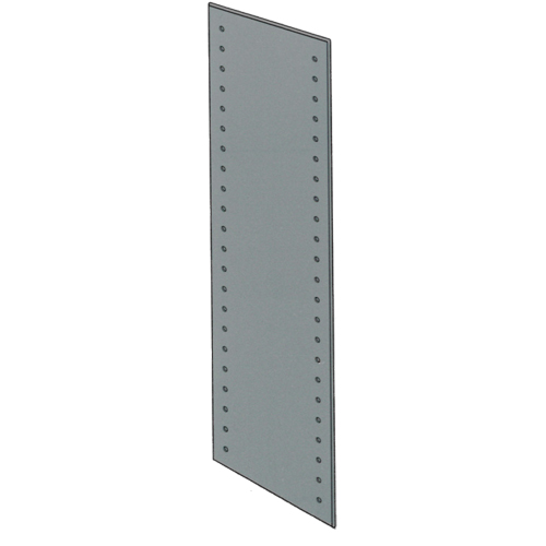 Slotted Angle End Panel, 84" H, 18" D, Galvanized Steel Les Fournitures Industrielles Méga