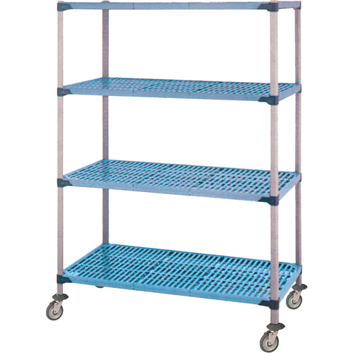 Shelving Unit, 4 Tiers, 36" W x 68" H x 18" D Les Fournitures Industrielles Méga