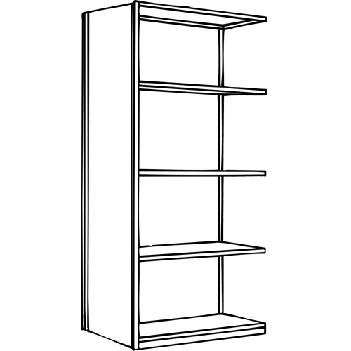 &eacute;l&eacute;ment de rayonnage Interlok, Acier, Sans boulons, Ajout, 36" la x 100" h x 24" p Les Fournitures Industrielles Méga