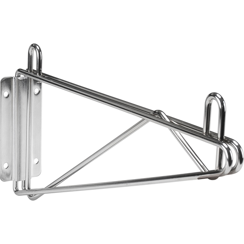 Support mural direct pour &eacute;tag&egrave;re en treillis chromat&eacute;, Simple Support, 200 lb Capacit&eacute;, 14" p Les Fournitures Industrielles Méga