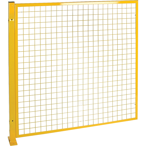 Mesh Style Perimeter Guard, 4' H x 4' W, Yellow Les Fournitures Industrielles Méga