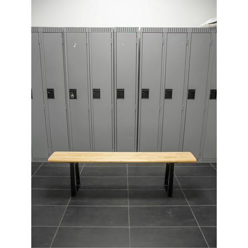 Locker Room Bench, Wood, 72" L x 9-1/2" W x 16-1/2" H Les Fournitures Industrielles Méga