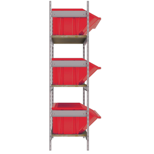 &eacute;tag&egrave;res larges avec bacs g&eacute;ants en plastique, Acier, Sans boulons, De base, 66" la x 60" h x 18" p Les Fournitures Industrielles Méga