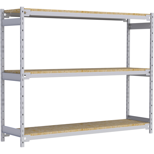 Wide Span Record Storage Shelving, Steel, 3 Shelves, 72" W x 18" D x 60" H Les Fournitures Industrielles Méga