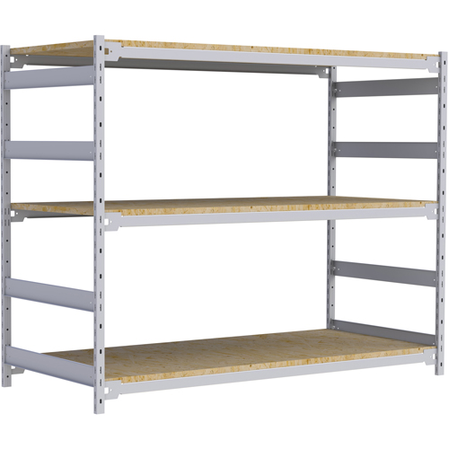 Wide Span Record Storage Shelving, Steel, 3 Shelves, 72" W x 32" D x 60" H Les Fournitures Industrielles Méga