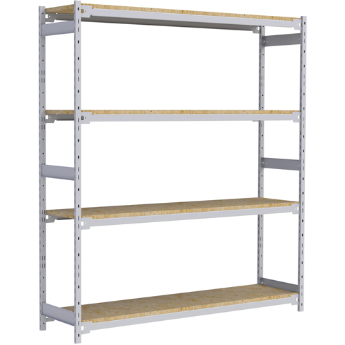 &eacute;tag&egrave;re-classeur de grande largeur, Acier, 4 Tablettes, 72" la x 18" p x 84" h Les Fournitures Industrielles Méga
