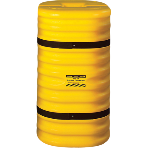 Column Protector, 12" x 12" Inside Opening, 24" L x 24" W x 42" H, Yellow Les Fournitures Industrielles Méga