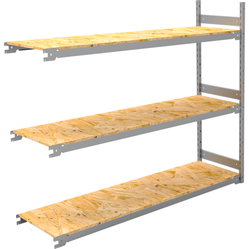 Wide Span Record Storage Shelving, Steel, 3 Shelves, 72" W x 18" D x 60" H, Add-On Kit Les Fournitures Industrielles Méga