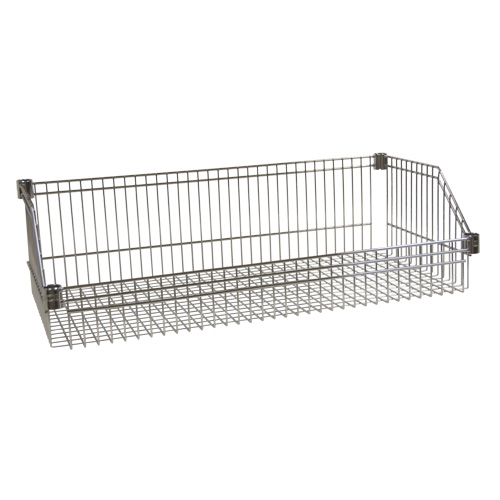 Wire Basket Shelf, 24" W x 48" D, 400 lbs. Capacity Les Fournitures Industrielles Méga