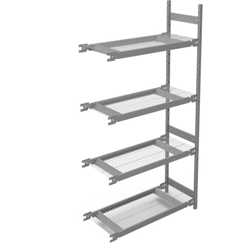 &eacute;tag&egrave;re de grande largeur, Acier, Sans boulons, Ajout, 42" la x 84" h x 18" p Les Fournitures Industrielles Méga