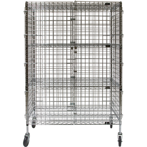 Chariot de s&eacute;curit&eacute;, Chrom&eacute;, 48" x 69" x 24", Capacit&eacute; 500 lb Les Fournitures Industrielles Méga