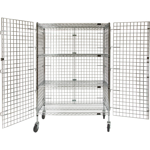 Chariot de s&eacute;curit&eacute;, Chrom&eacute;, 48" x 69" x 24", Capacit&eacute; 500 lb Les Fournitures Industrielles Méga