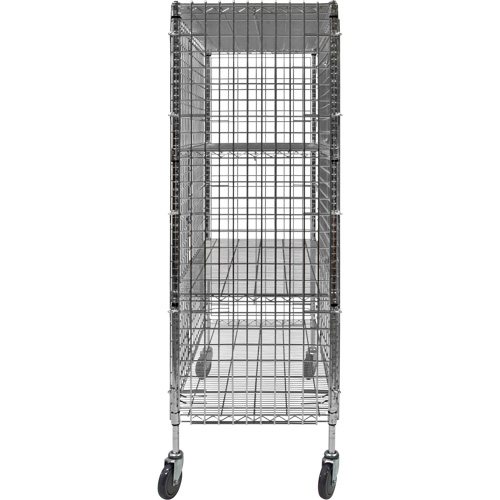 Chariot de s&eacute;curit&eacute;, Chrom&eacute;, 48" x 69" x 24", Capacit&eacute; 500 lb Les Fournitures Industrielles Méga