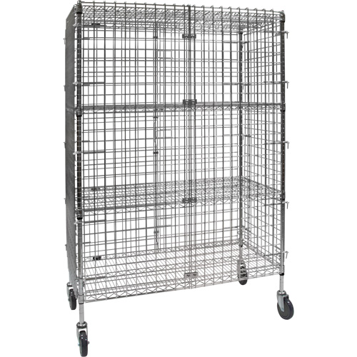 Chariot de s&eacute;curit&eacute;, Chrom&eacute;, 48" x 69" x 24", Capacit&eacute; 500 lb Les Fournitures Industrielles Méga