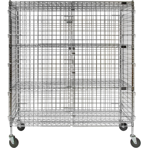 Chariot de s&eacute;curit&eacute;, Chrom&eacute;, 60" x 69" x 24", Capacit&eacute; 500 lb Les Fournitures Industrielles Méga
