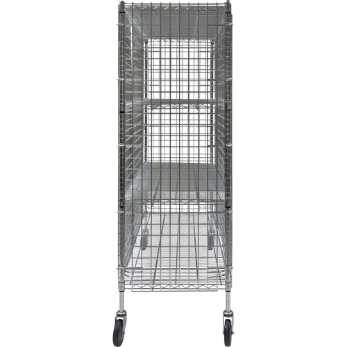 Chariot de s&eacute;curit&eacute;, Chrom&eacute;, 60" x 69" x 24", Capacit&eacute; 500 lb Les Fournitures Industrielles Méga