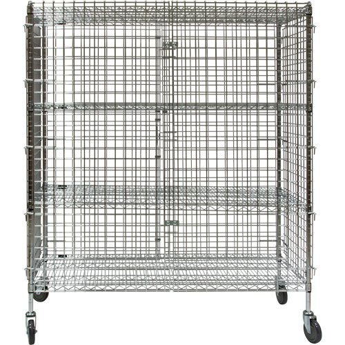 Chariot de s&eacute;curit&eacute;, Chrom&eacute;, 60" x 69" x 24", Capacit&eacute; 500 lb Les Fournitures Industrielles Méga