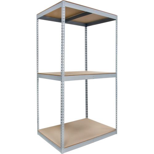 Rayonnage robuste, Acier, Sans boulons, Capacit&eacute; 1200 lb, 48" la x 84" h x 36" p Les Fournitures Industrielles Méga
