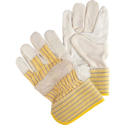 Gants pour ajusteur r&eacute;sistant &agrave; l'abrasion, Grand, Paume en Cuir fleur de vache Les Fournitures Industrielles Méga