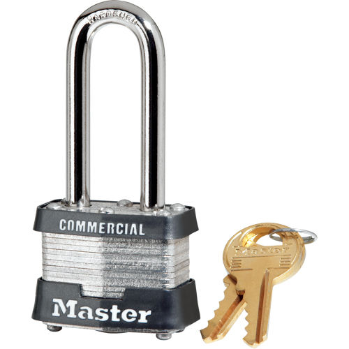 Cadenas lamin&eacute;, Argent, Cl&eacute;s diff&eacute;rentes, Acier lamin&eacute;, Largeur de 1-9/16" Les Fournitures Industrielles Méga