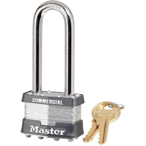 Commercial Padlock, Silver, Keyed Different, Laminated Steel, 1-3/4" Width Les Fournitures Industrielles Méga