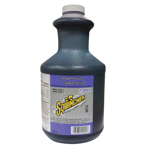 Sqwincher Boisson de r&eacute;hydratation, Concentr&eacute;, Raisin Les Fournitures Industrielles Méga