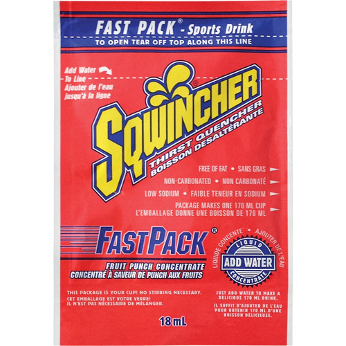 Sqwincher&reg; Boisson de r&eacute;hydratation Fast Pack, Emballage-portion, Punch aux fruits Les Fournitures Industrielles Méga