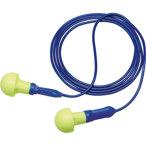 Bouchons d'oreilles d&eacute;tectables E-A-R Push-ins, Avec cordon, Taille unique, Vrac - Sac en poly, NRR dB NRR 28 dB Les Fournitures Industrielles Méga