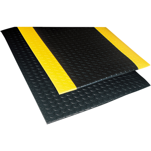 No. 419 Sof-Tred with Dyna-Shield Mats, Diamond, 2' x 3' x 1/2", Black, PVC Les Fournitures Industrielles Méga