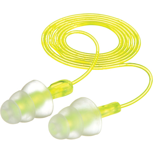 E-A-R Tri-Flange Reusable Earplugs, Corded, Bulk - Polybag, 26 dB NRR, One-Size Les Fournitures Industrielles Méga