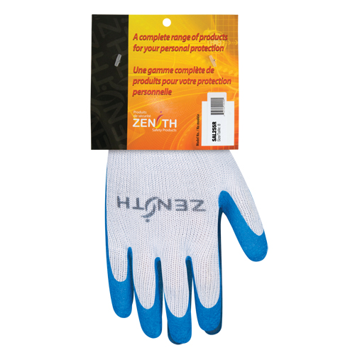 Gants enduits tricot&eacute; sans couture en caoutchouc naturel, 8, R&ecirc;vetement Latex de caoutchouc, Calibre 10, Enveloppe en Polyester/Coton Les Fournitures Industrielles Méga