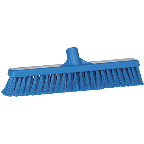 Balai hygi&eacute;nique pour service alimentaire, 15,7"x2", Polypropyl&egrave;ne, Bleu Les Fournitures Industrielles Méga