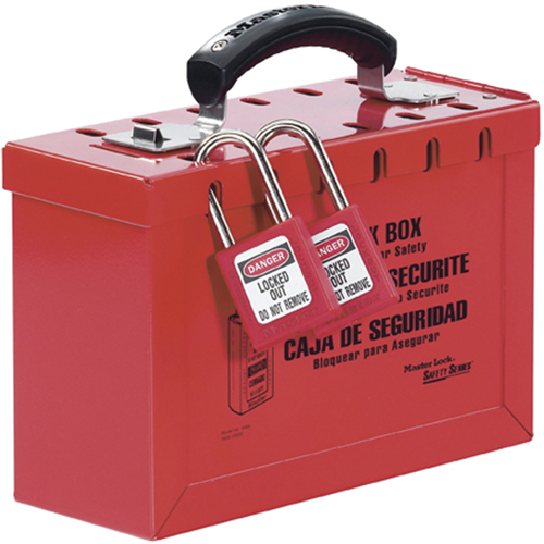 Latch Tight Portable Group Lock Box, Red Les Fournitures Industrielles Méga