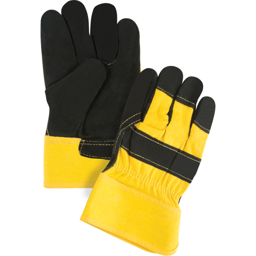 Gants d'ajusteur doubl&eacute;s pour l'hiver &agrave; chaleur sup&eacute;rieure, Grand, Paume en Cuir de vache refendu, Doublure en Thinsulate Les Fournitures Industrielles Méga