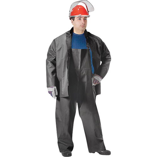 SBR Vulcan Rain Jacket, Rubber, Large, Black Les Fournitures Industrielles Méga