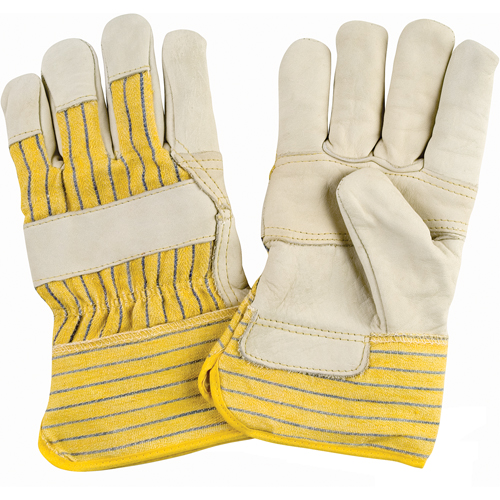 Gants d'ajusteur doubl&eacute;s pour l'hiver &agrave; paume renforc&eacute;e, T-Grand, Paume en Cuir fleur de vache, Doublure en Molleton de coton Les Fournitures Industrielles Méga
