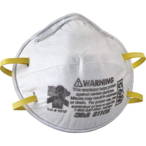Respirateurs contre les particules 8110S, N95, Certifi&eacute; NIOSH, Petit Les Fournitures Industrielles Méga