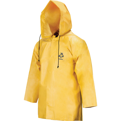 Neo-Slick Chemical & Acid Resistant Rain Jacket, 5X-Large, Yellow, Neoprene Les Fournitures Industrielles Méga