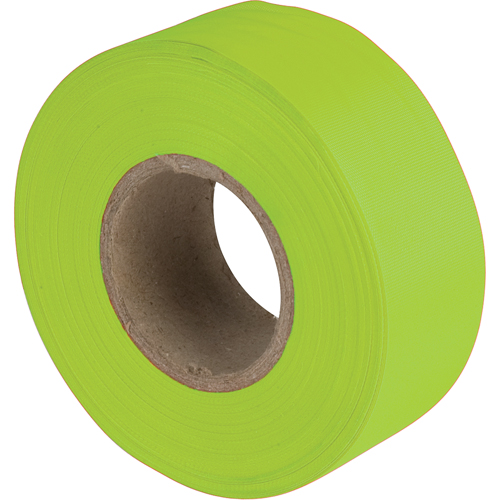 Flagging Tape, 1.1875" W x 150' L, Fluorescent Lime Les Fournitures Industrielles Méga