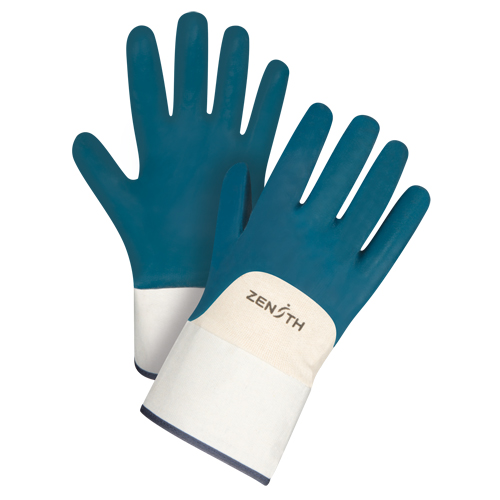 Heavyweight Safety Cuff Gloves, 10/X-Large, Nitrile Coating, Cotton Shell Les Fournitures Industrielles Méga