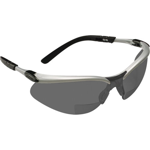 Lunettes de s&eacute;curit&eacute; BX avec verres de lecture, Antibu&eacute;e, Grise/fum&eacute;e, Dioptrie 2,0 Les Fournitures Industrielles Méga