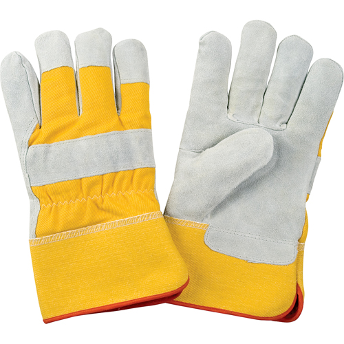 Gants d'ajusteur doubl&eacute;s pour l'hiver de premi&egrave;re qualit&eacute;, 2T-Grand, Paume en Cuir de vache refendu, Doublure en Molleton de mousse Les Fournitures Industrielles Méga