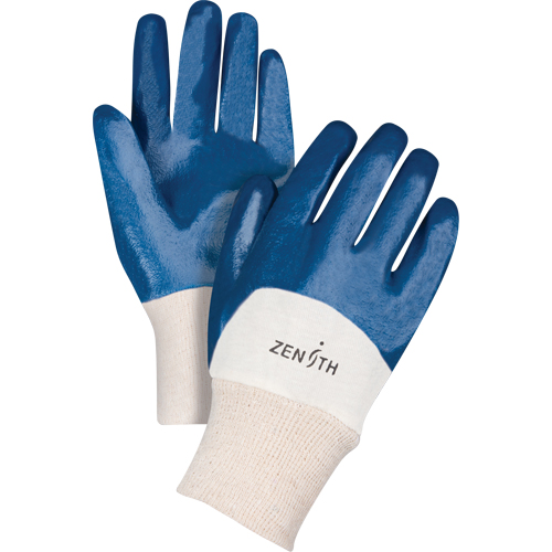 Gants &agrave; doublure interlock de poids moyen, 8/Moyen, R&ecirc;vetement Nitrile, Enveloppe en Coton Les Fournitures Industrielles Méga