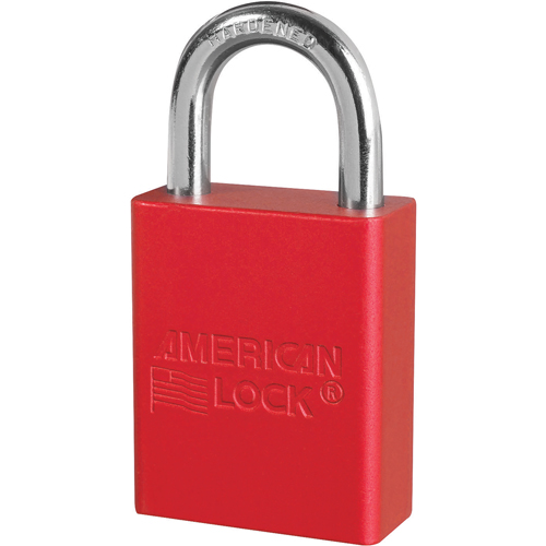 Cadenas anodis&eacute;, Cadenas de s&eacute;curit&eacute;, Cl&eacute;s diff&eacute;rentes, Aluminium, Largeur de 1-1/2" Les Fournitures Industrielles Méga