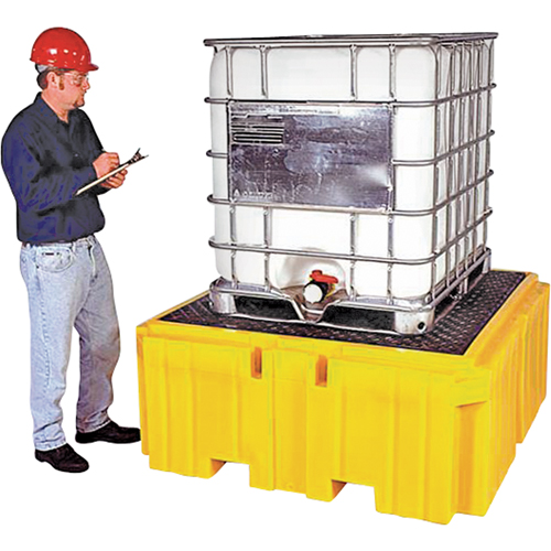 IBC Spill Pallet Plus&reg; Without Drain, 365 US gal. Spill Capacity, 62" x 62" x 28" Les Fournitures Industrielles Méga